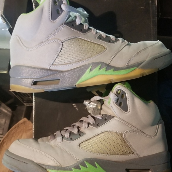 Jordan Retro 5 "Green Beans" SIZE 7.5 - Picture 2 of 7